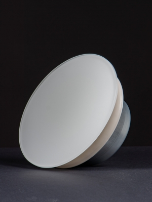 Анемостат со стеклянной внешней частью FOZA D 150 мм. Матовое стекло. RAL 9003